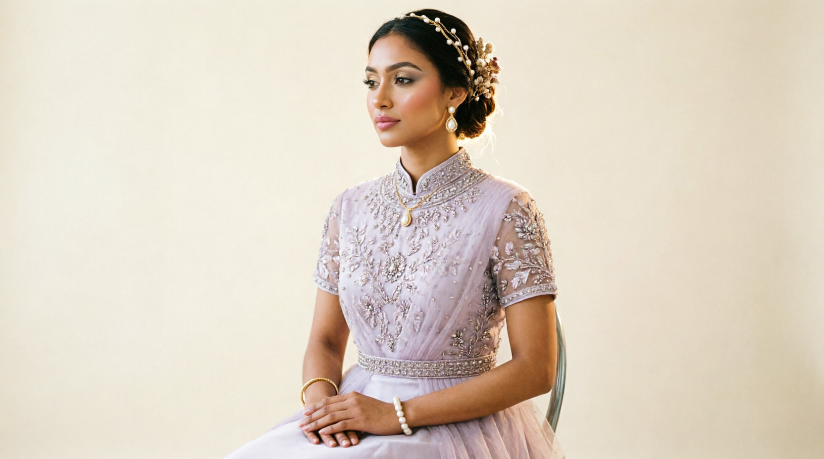 Glam gold bridal makeup