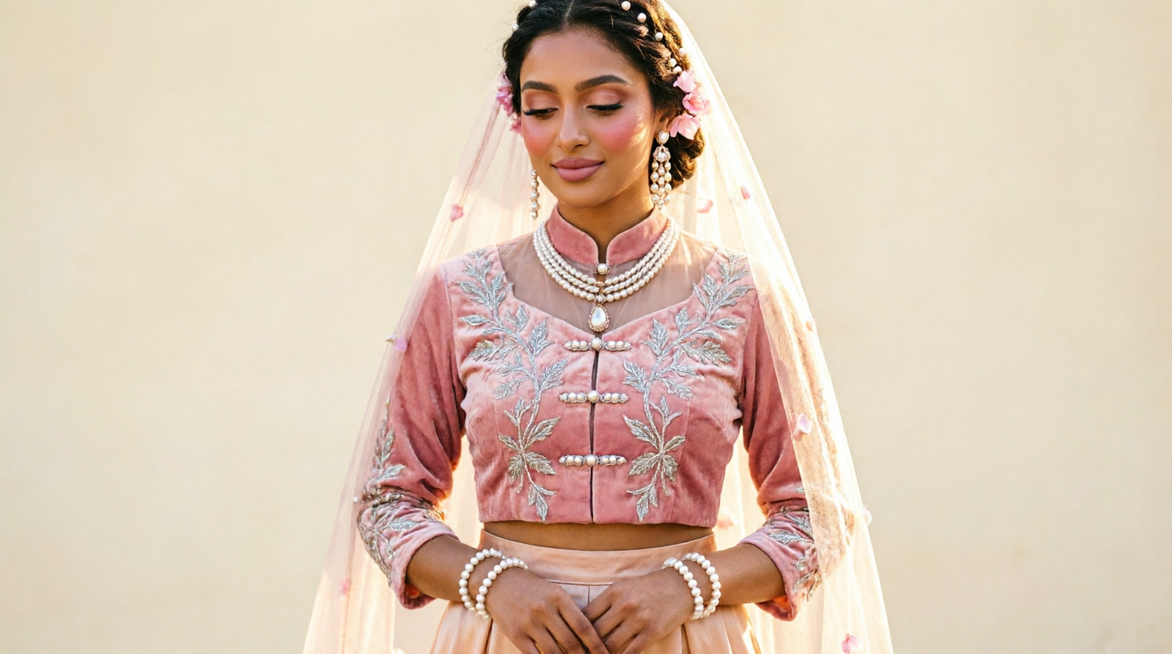 Traditional red bridal makeup