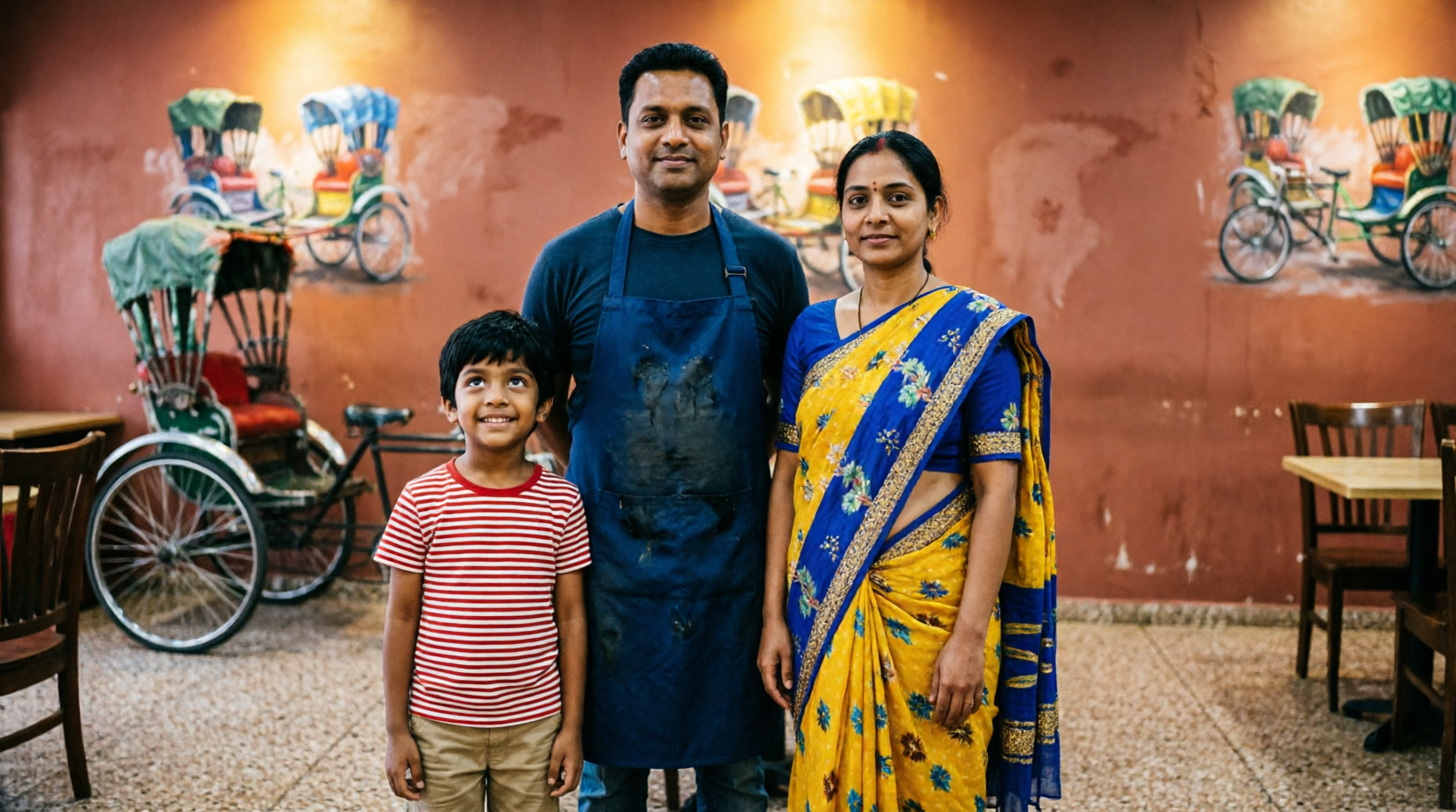 The family behind Dhoompan in their restaurant